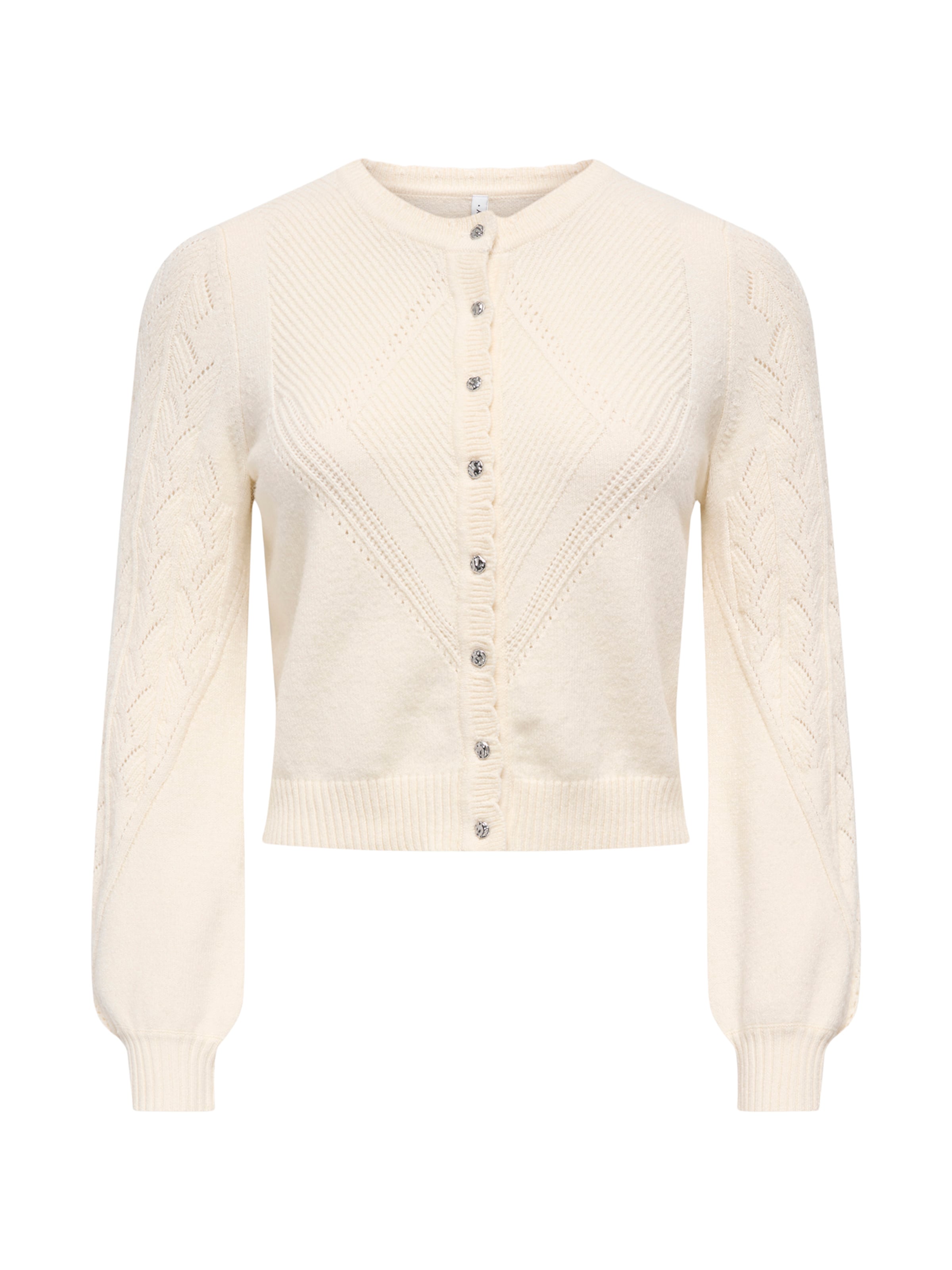 ONLY Knit Cardigan in Beige: front