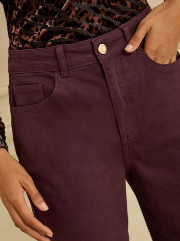 love & roses Wide leg Jeans in Rood