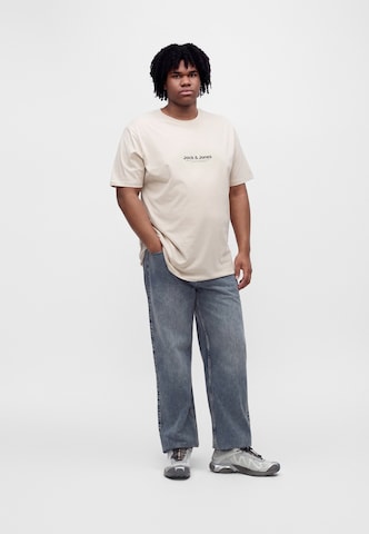 Jack & Jones Plus Majica 'JJVESTERBRO' | bež barva