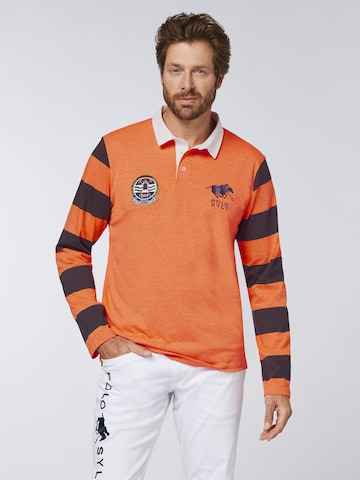 Polo Sylt Shirt in Orange: front