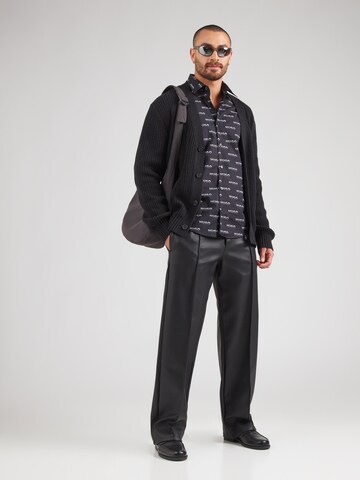 HUGO Regular fit Button Up Shirt 'Ermo' in Black