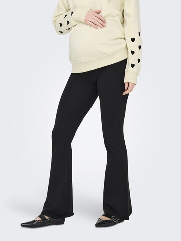 Only Maternity Flared Broek 'OLMLOVELY' in Zwart: voorkant