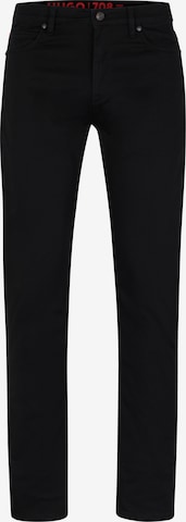 HUGO Red Slim fit Jeans '708' in Black: front