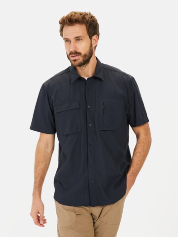CAMEL ACTIVE Regular Fit Kurzarmhemd mit Cooling Effekt in Blau: Vorderseite