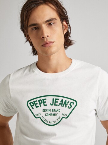 Pepe Jeans Μπλουζάκι 'Cherry' σε λευκό