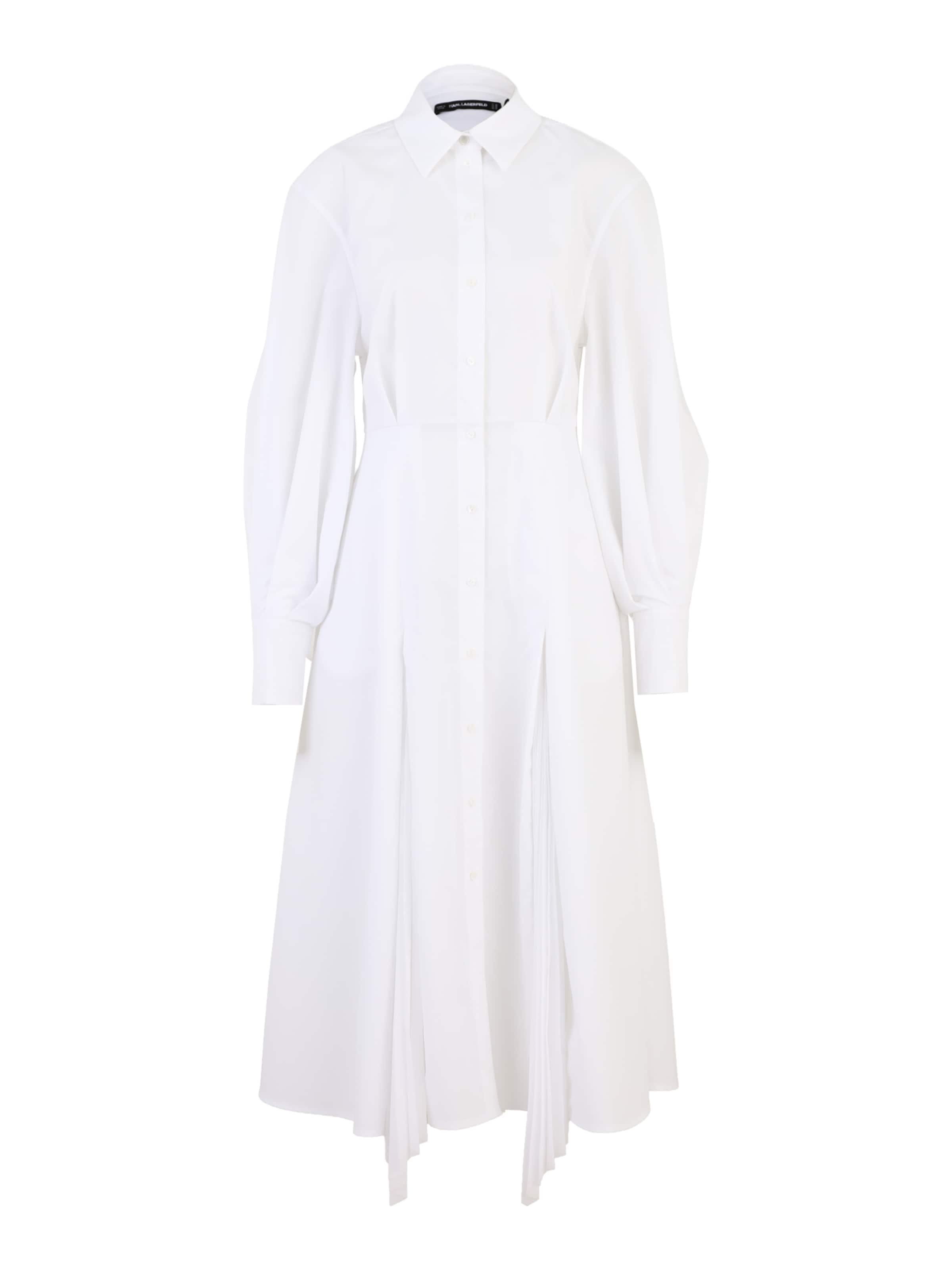 Karl Lagerfeld Shirt Dress in White: front