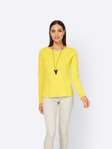 heine - Pullover em amarelo: frente