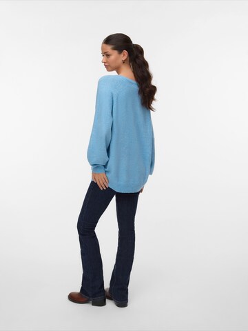 VERO MODA Sweater 'VMLeaf' in Blue