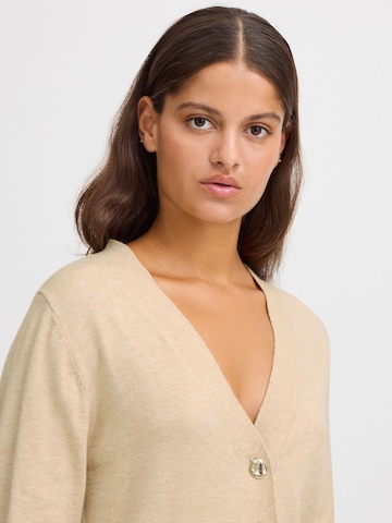 ICHI Gebreid vest in Beige