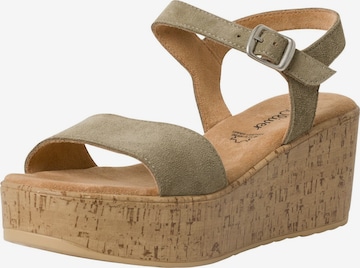 s.Oliver Sandale in Grün: Vorderseite