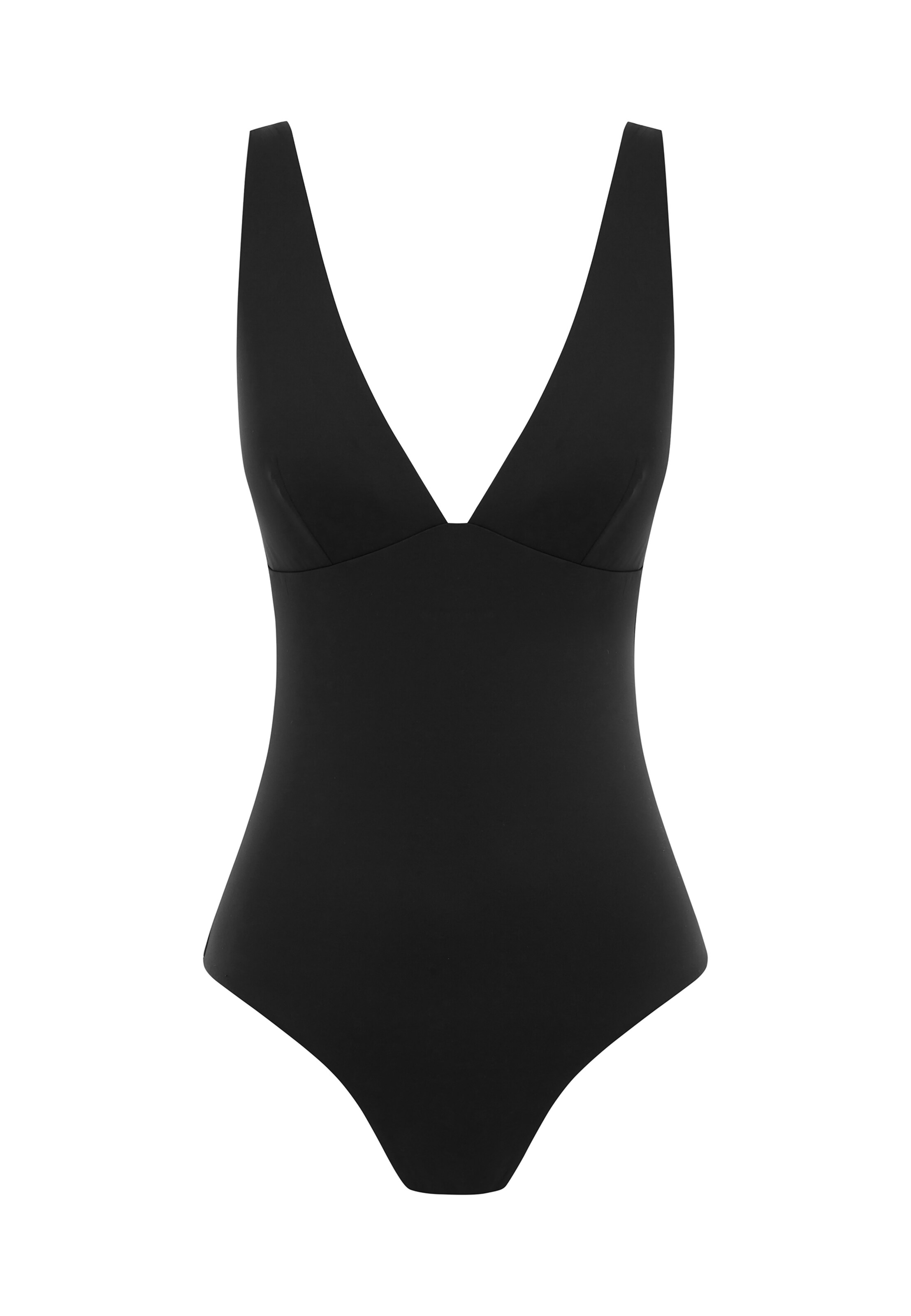 SEA LEVEL Triangle Swimsuit 'Essentials Longline' in Black: front