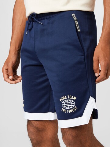 PUMA Regular Sportshorts in Blau