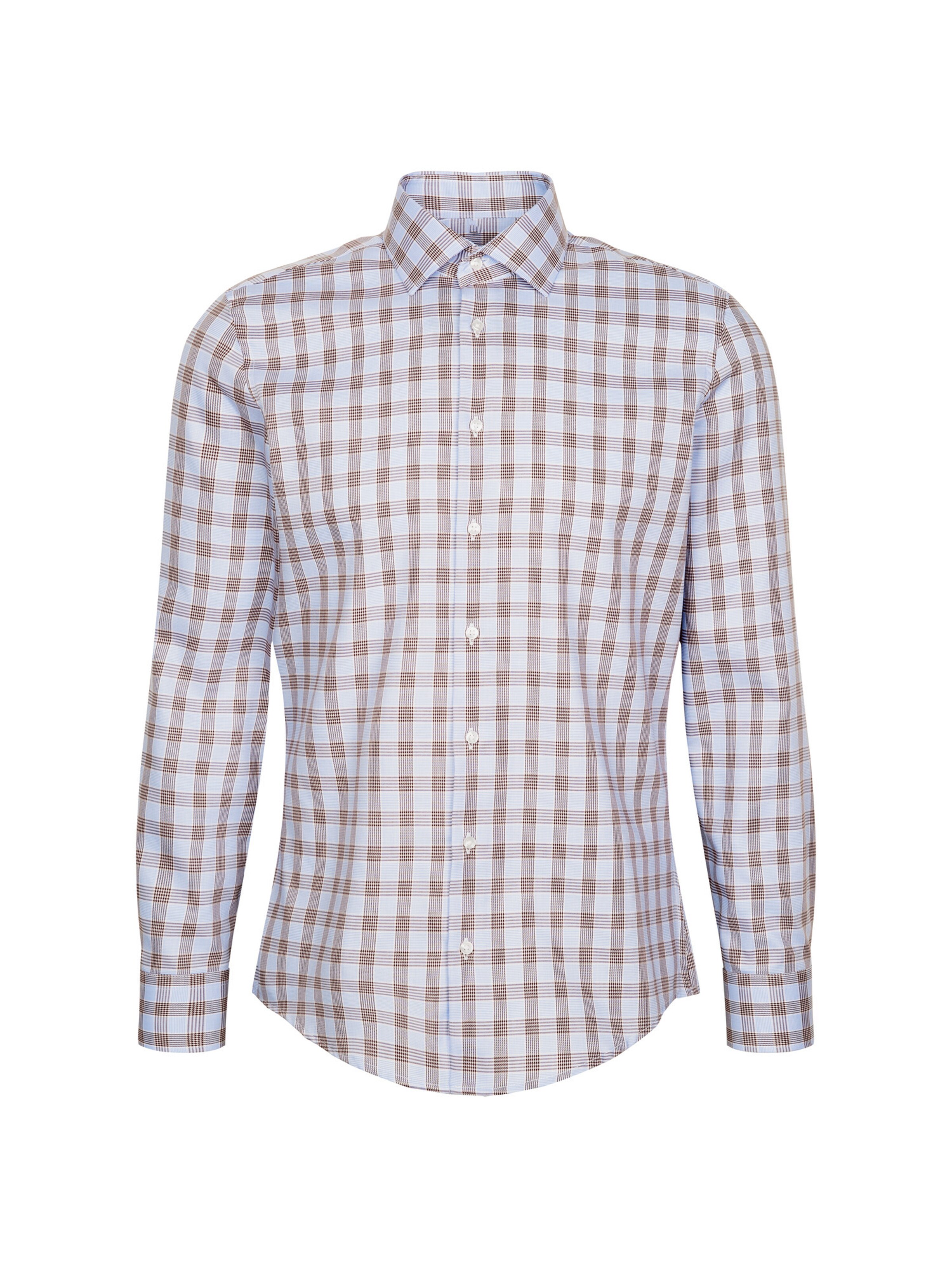 SEIDENSTICKER Regular fit Overhemd in Bruin: voorkant