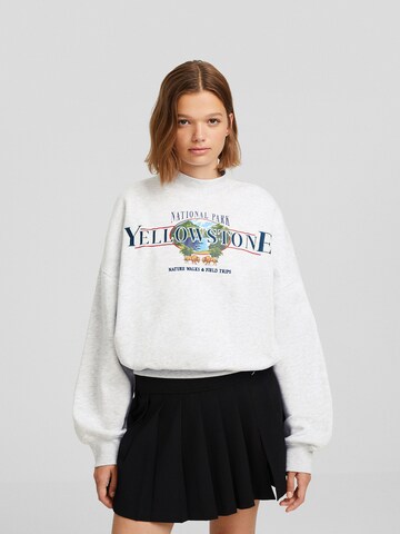 Bershka Sweatshirt in Grau: predná strana