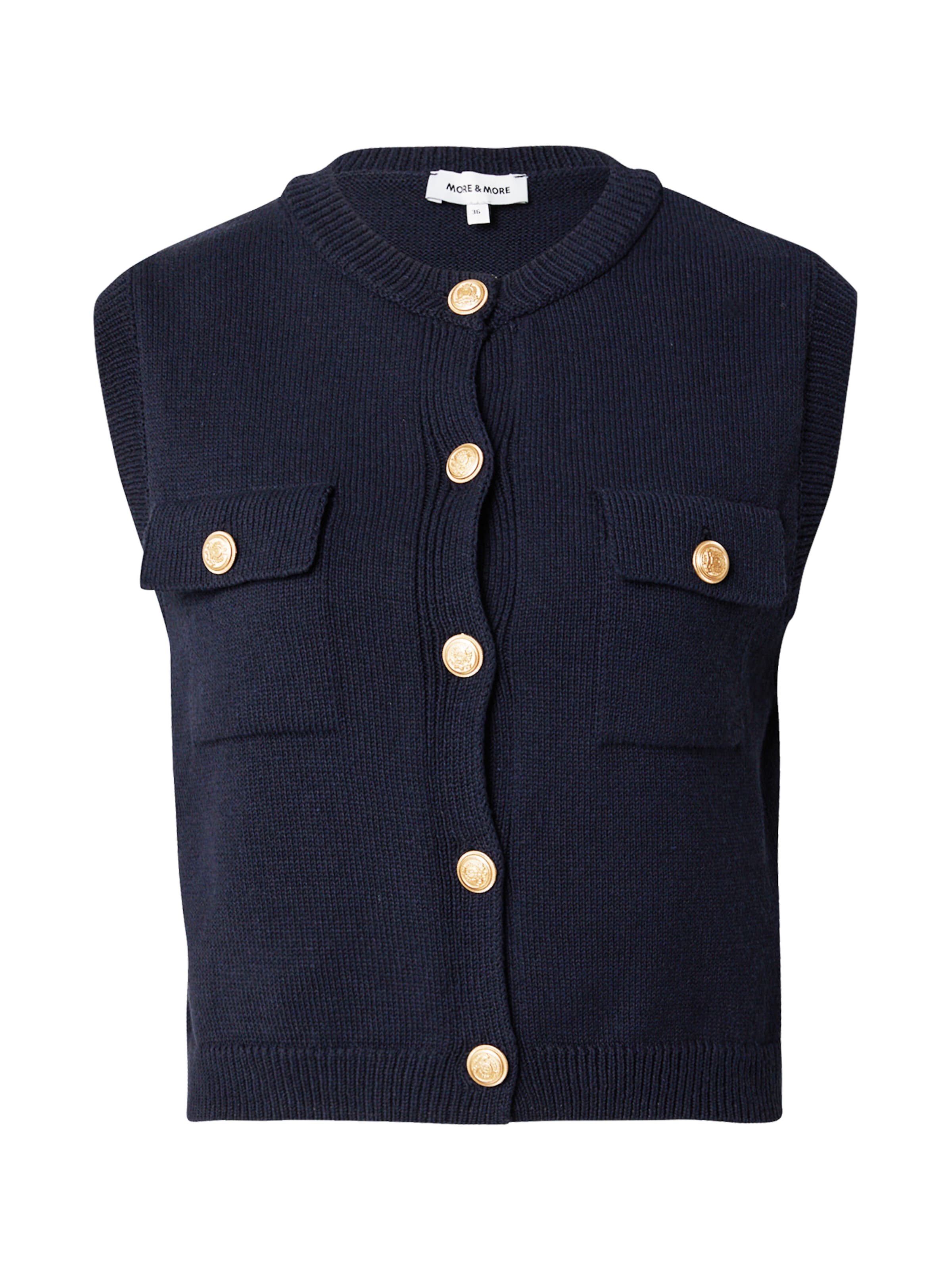 MORE & MORE Πλεκτό γιλέκο σε μπλε: μπροστά