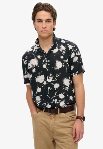 Superdry Comfort fit Overhemd in Zwart: voorkant