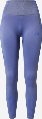 ADIDAS PERFORMANCE Workout Pants in Blue: front