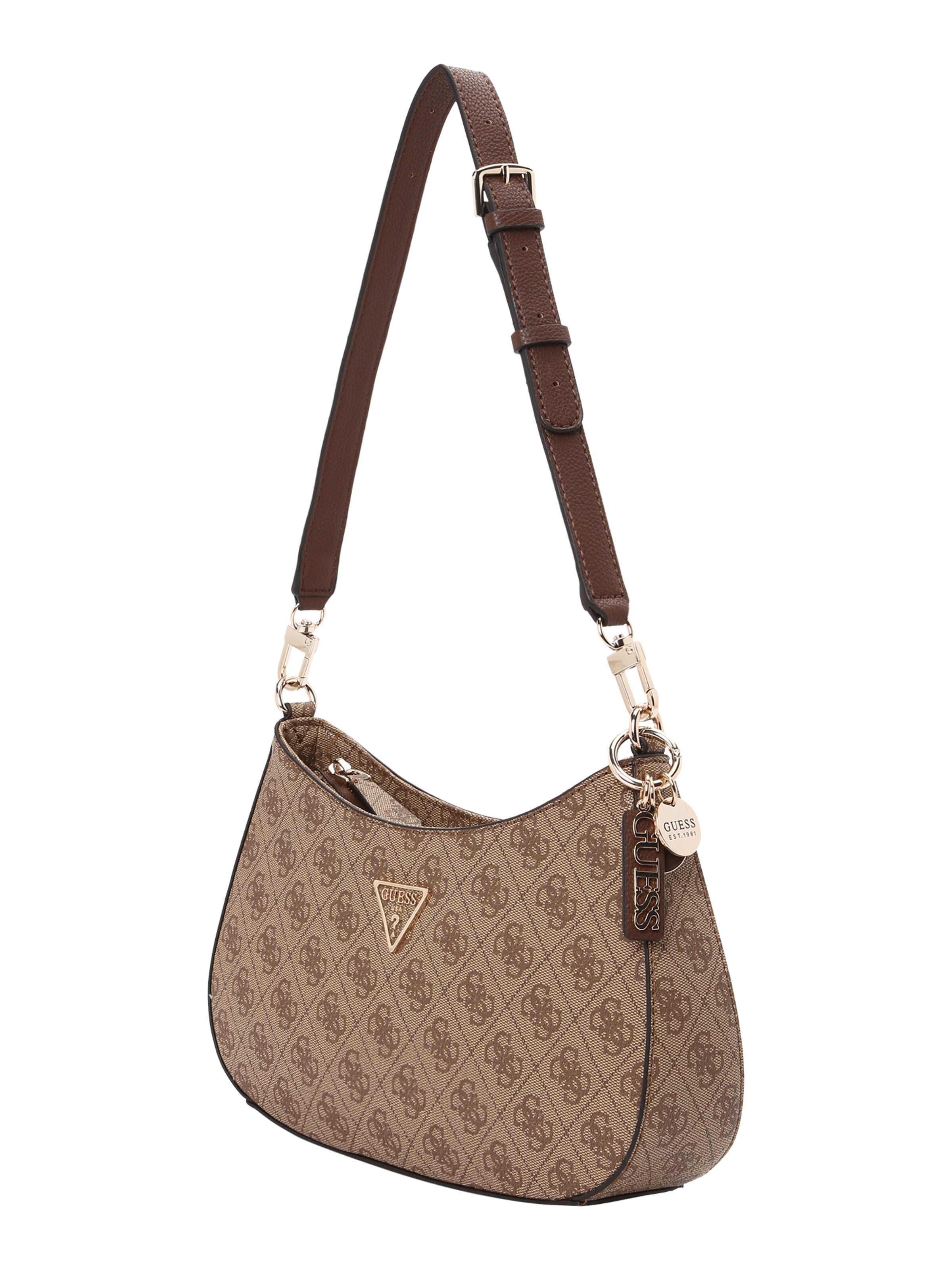 GUESS Taška přes rameno 'Noelle' – hnědá: přední strana