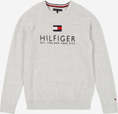 TOMMY HILFIGER Pullover in navy / grau / rot / weiß, Produktansicht