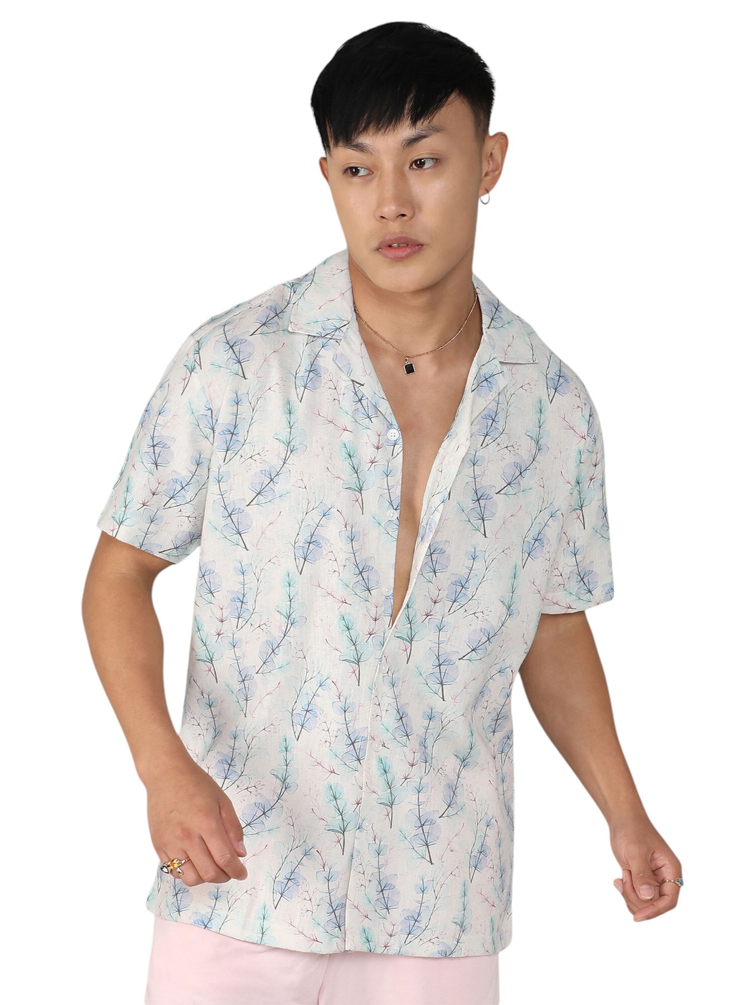 Campus Sutra Regular fit Πουκάμισο 'Tabby' σε λευκό: μπροστά