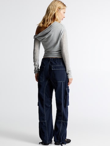 Pull&Bear Loosefit Cargobroek in Blauw