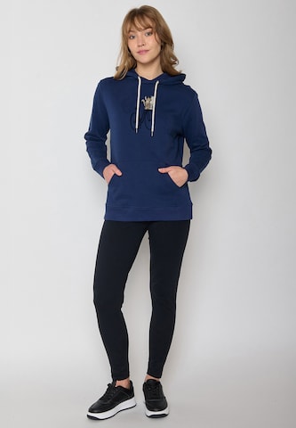 GREENBOMB Sweatshirt 'Bike Cats Basket' in Blauw