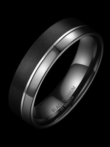 MARRYA Ring 'MARRYA Ehering BT-07 aus Black Titanium' in Grey
