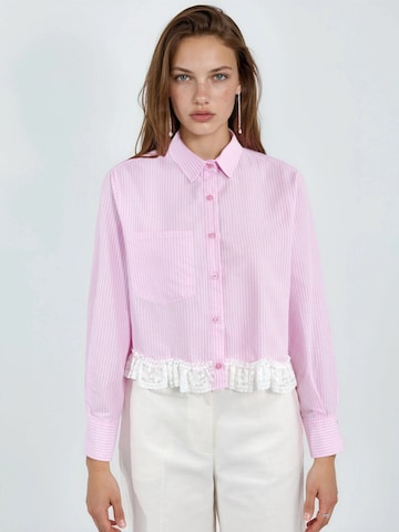 Qu Style Hemden in Pink: Vorderseite