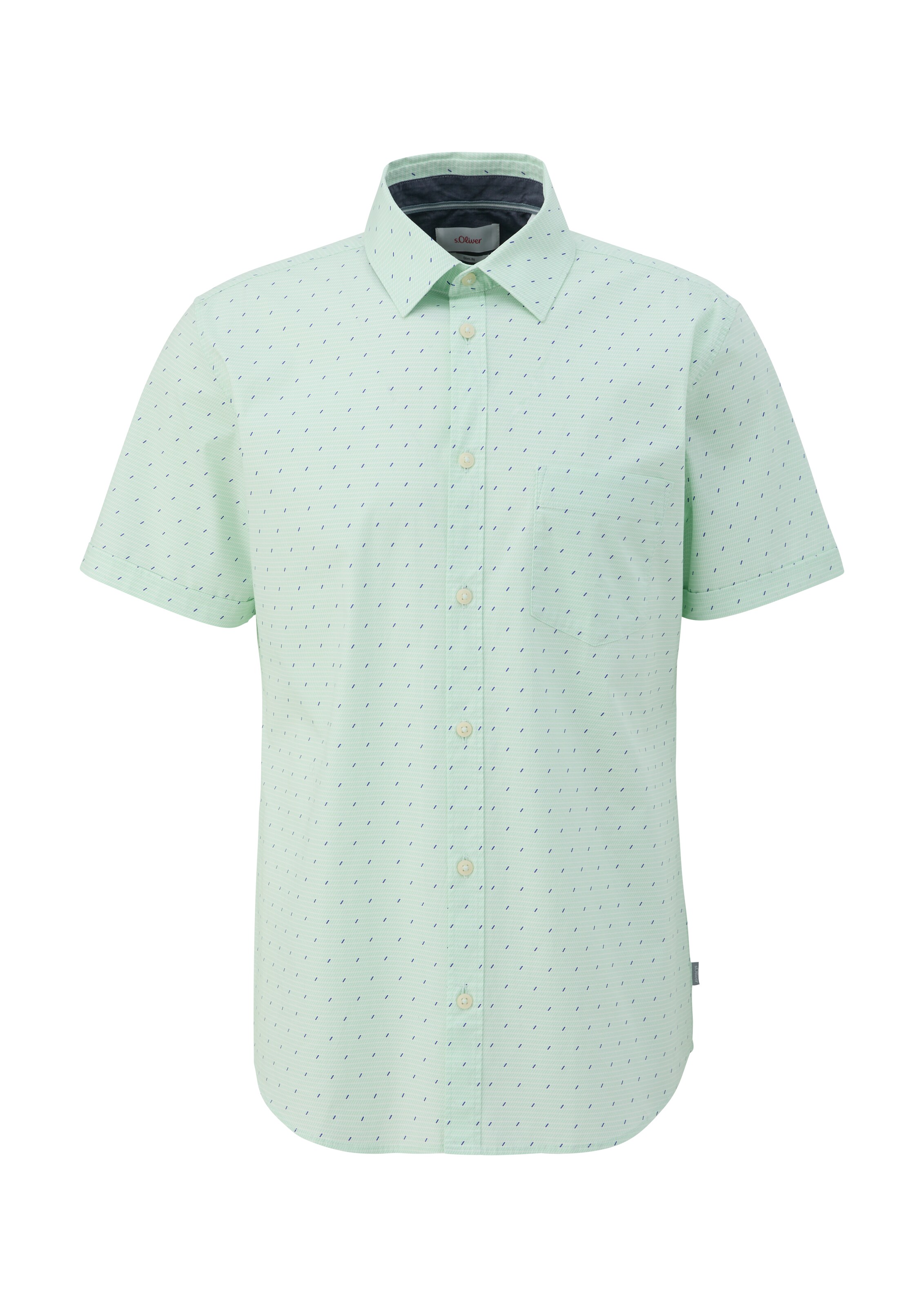 s.Oliver Regular Fit Hemd in Grün: Vorderseite