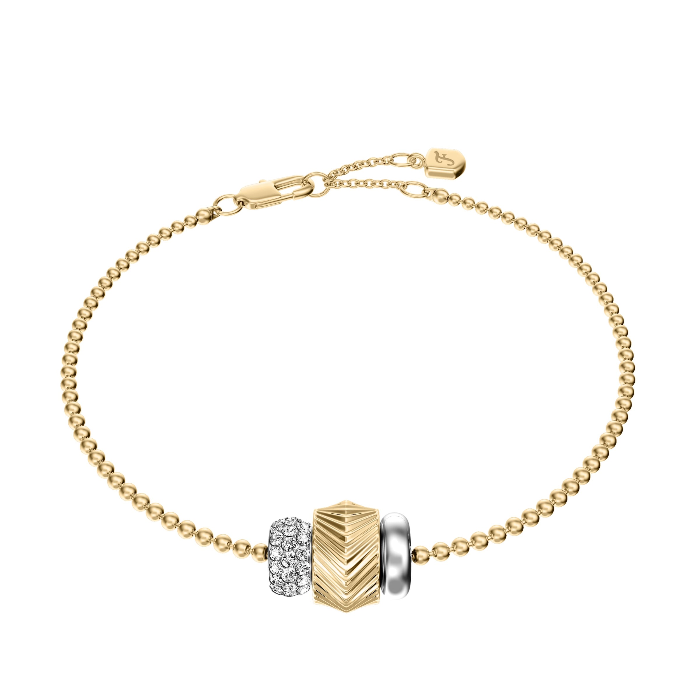 FOSSIL Armband in One Size in gold / silber / transparent, Produktansicht