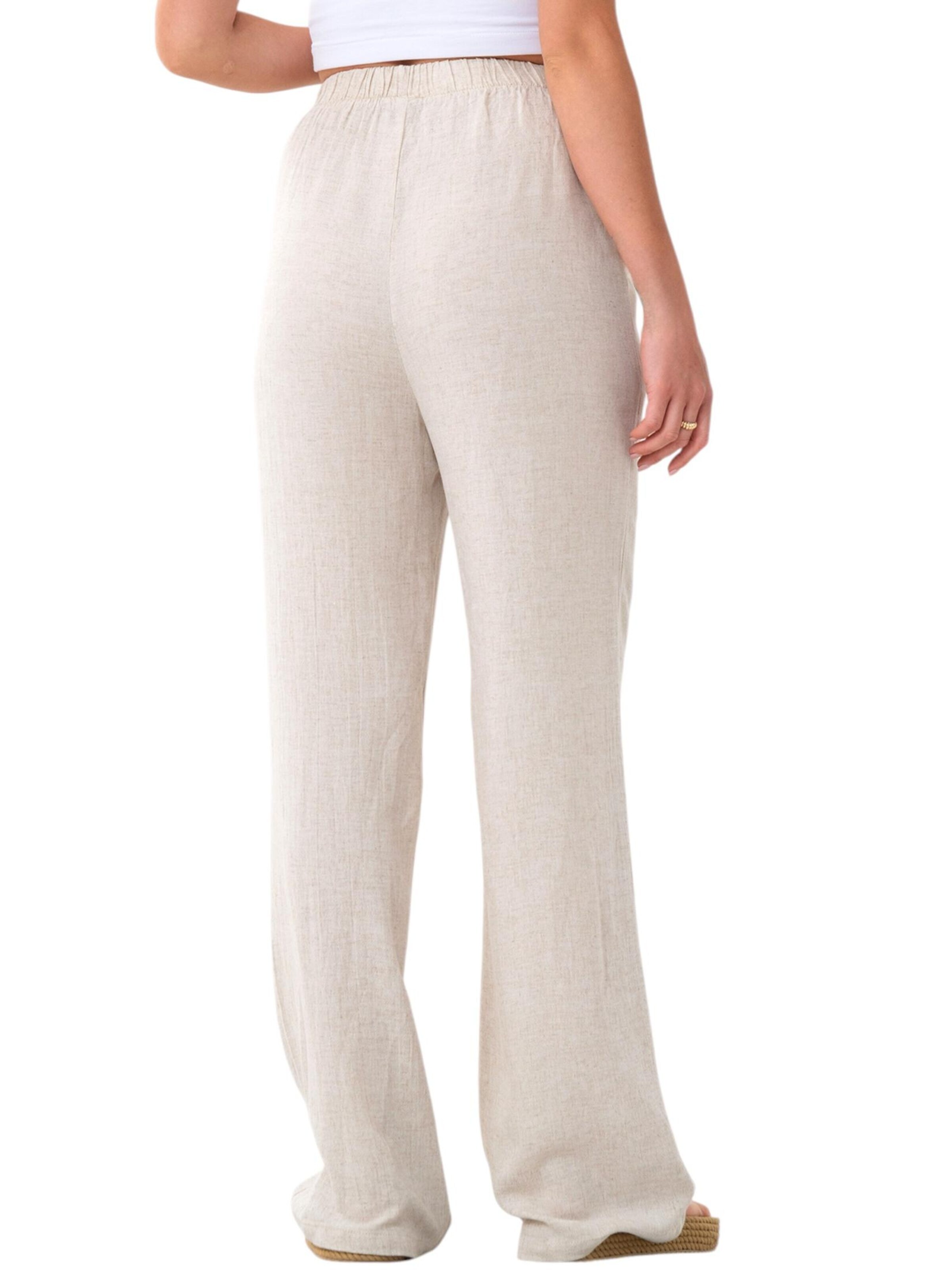 WENOR Wide leg Trousers 'SAIRA' in Beige
