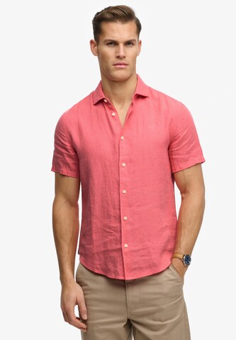 Fit confort Chemise 'Riviera' Superdry & Co en rouge : devant