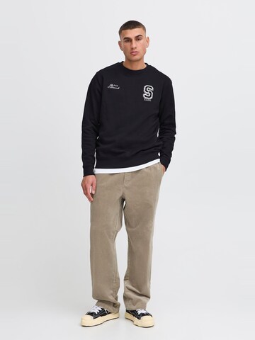 !Solid Sweater ' SDRIDLEY ' in Schwarz