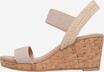 Sandales Lipsy en beige : devant