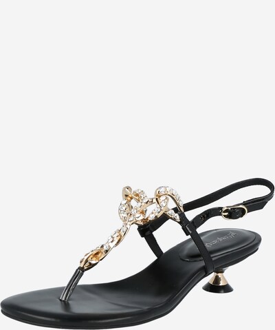 Sandalo con cinturino Jeffrey Campbell di colore oro / nero / bianco, Visualizzazione prodotti