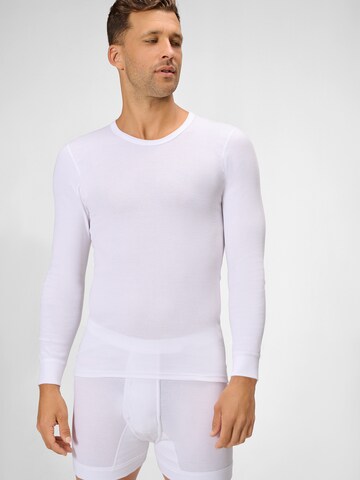 Ammann Longsleeve ' Organic Doppelripp ' in Weiß: Vorderseite