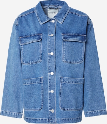 Monki Between-season jacket in Blue: front