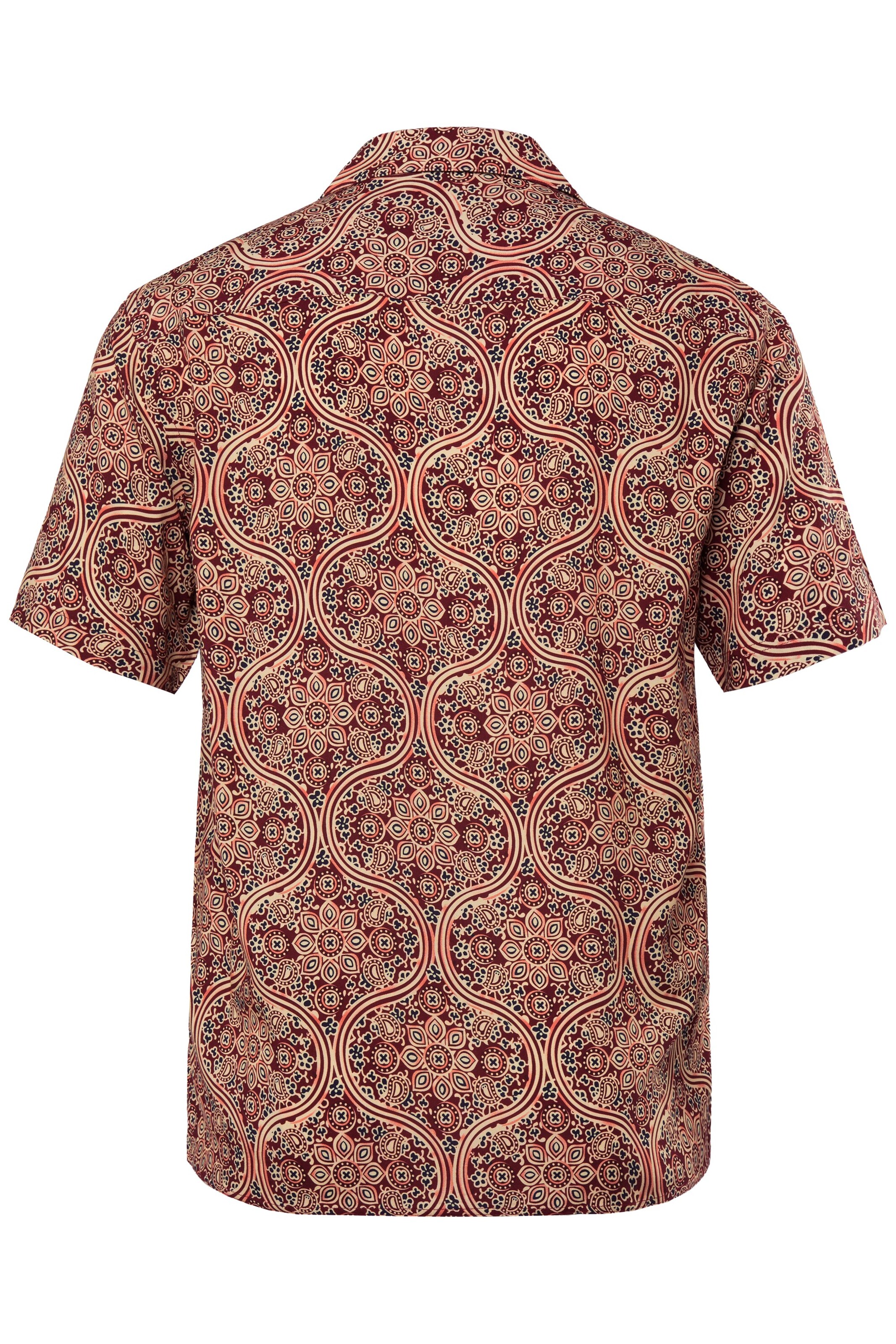 Men Plus Comfort fit Button Up Shirt in Brown