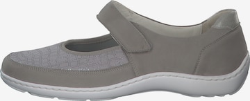 WALDLÄUFER Ballet Flats with Strap 'Henni 496H33' in Grey