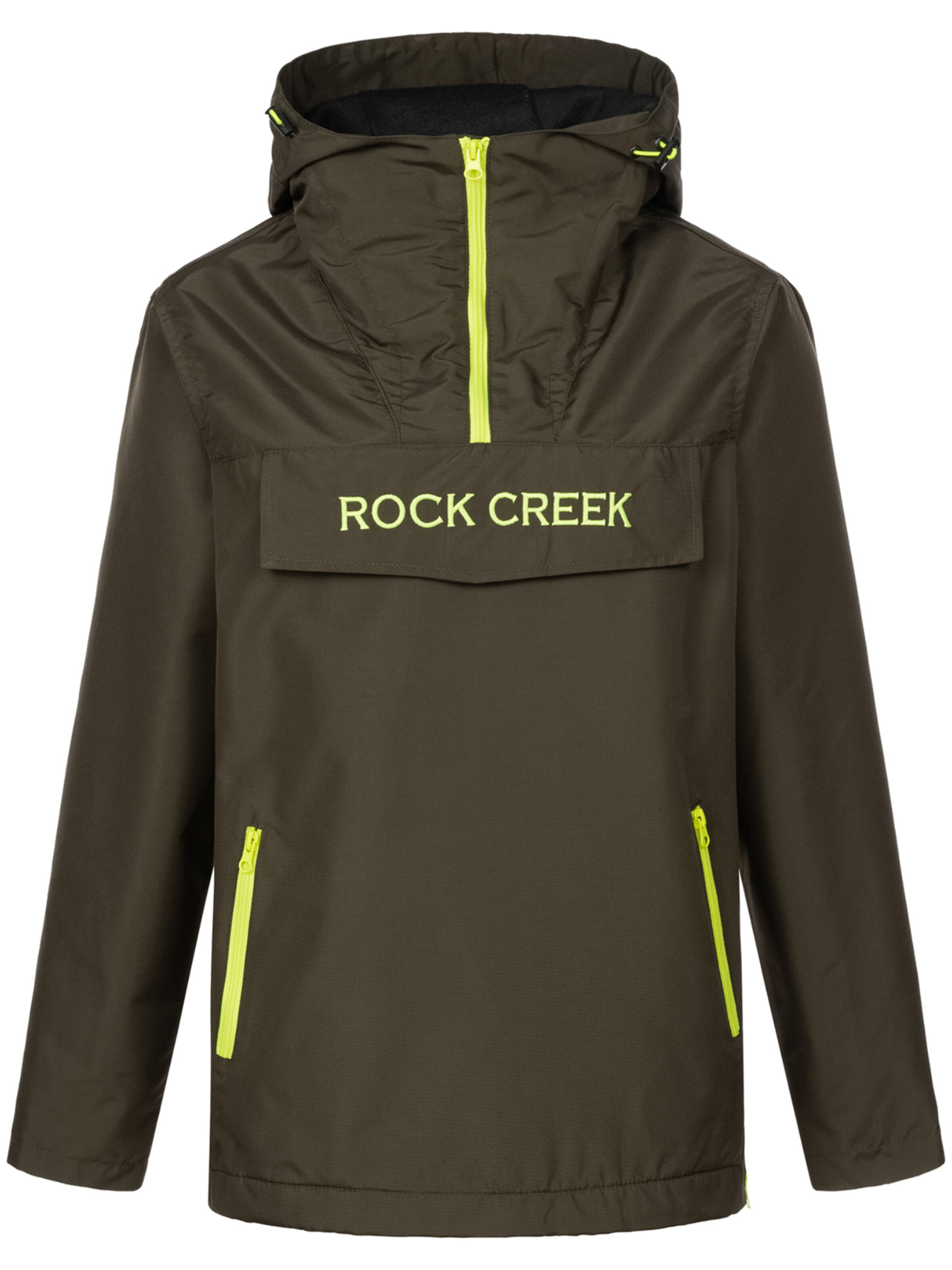 Rock Creek Jacke in neongelb / oliv, Produktansicht