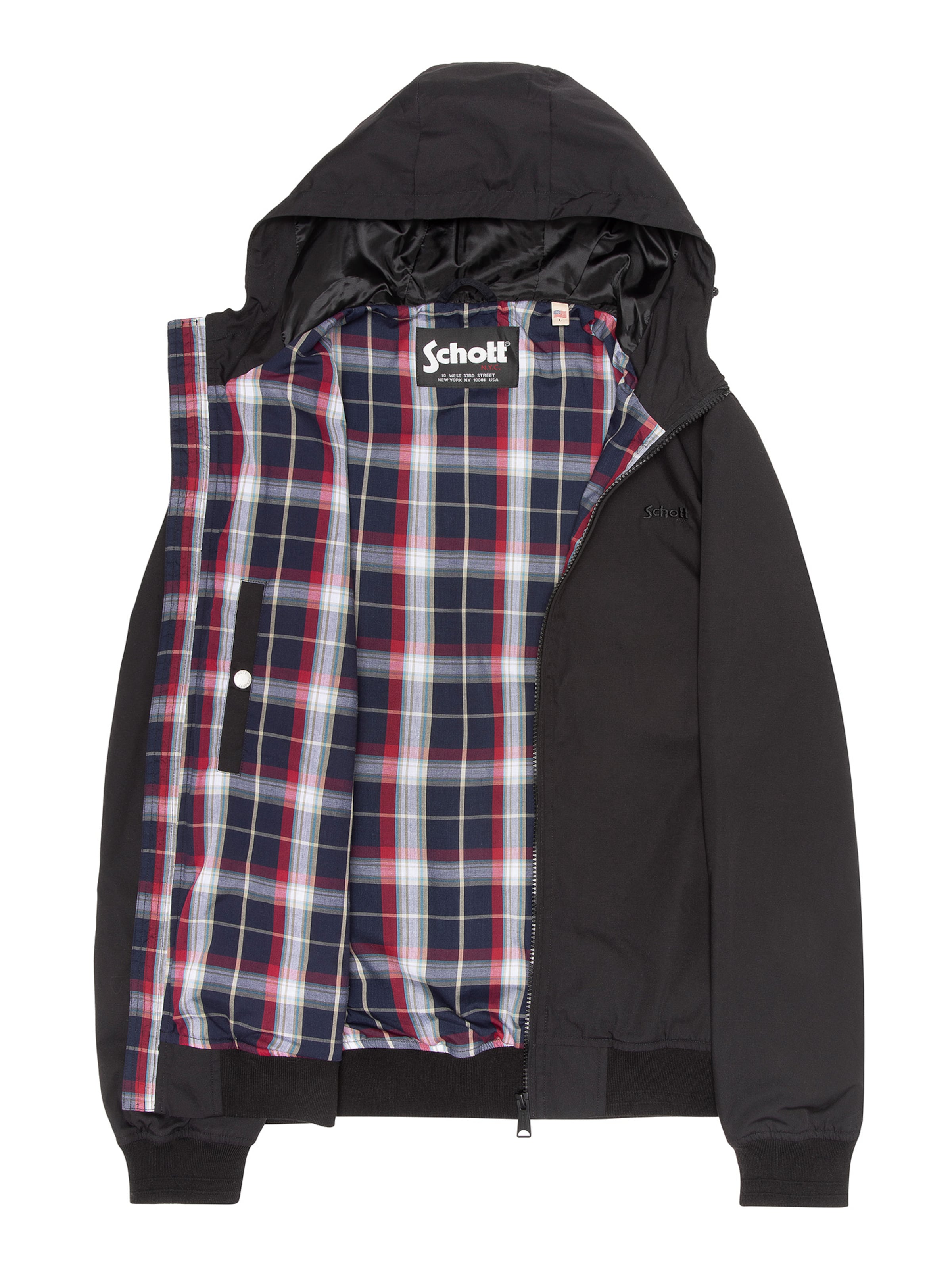 Manteau mi-saison Schott NYC en noir