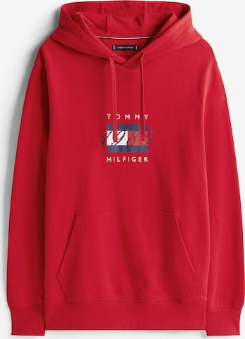 sarkans TOMMY HILFIGER Sportisks džemperis: no priekšpuses