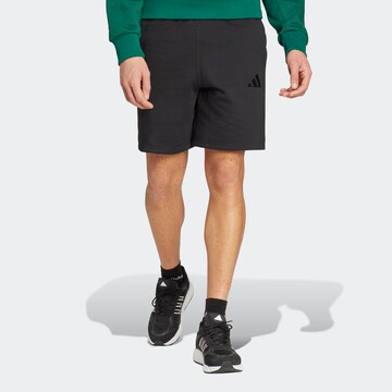 ADIDAS SPORTSWEAR Regular Workout Pants in Black: front