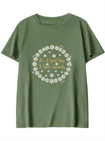 T-shirt GORHEY en vert : devant