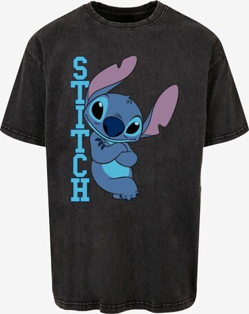 Maglietta 'Lilo And Stitch - Posing' di ABSOLUTE CULT in nero: frontale