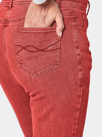 Goldner Slimfit Jeans in Rot