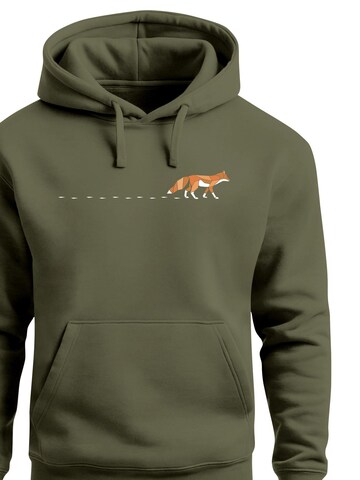 Neverless Sweatshirt 'Walking Fox'‌‌‌‌‌‌‌‌‌‌ in Grün