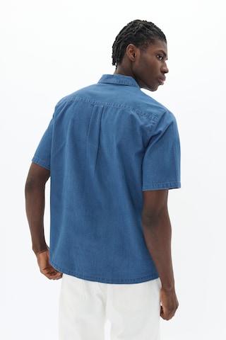 Matinique Regular fit Button Up Shirt 'MAFlint' in Blue