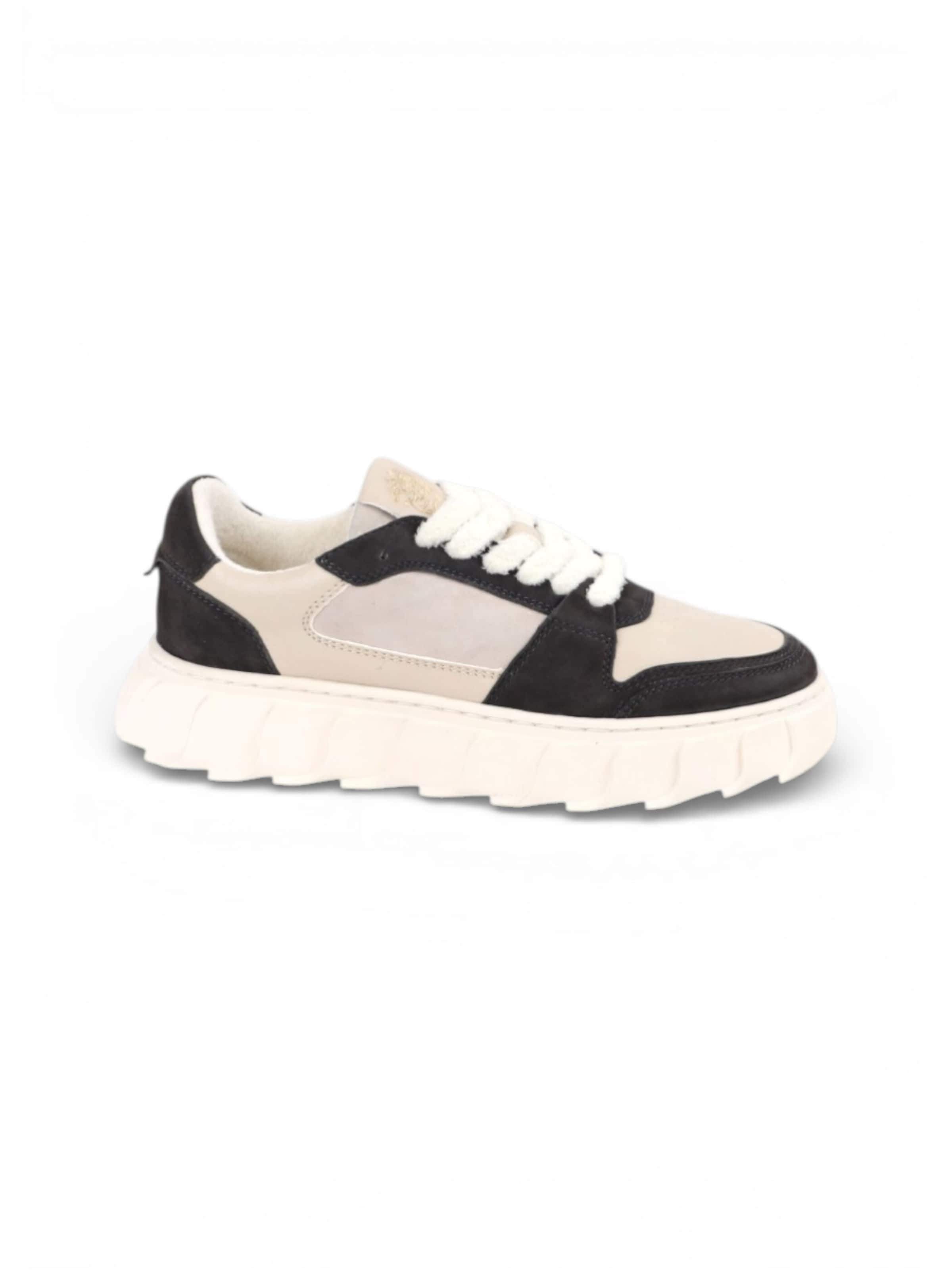 Apple of Eden Sneaker 'LONDON', ca. 3,5 cm Absatz in Grau: Vorderseite