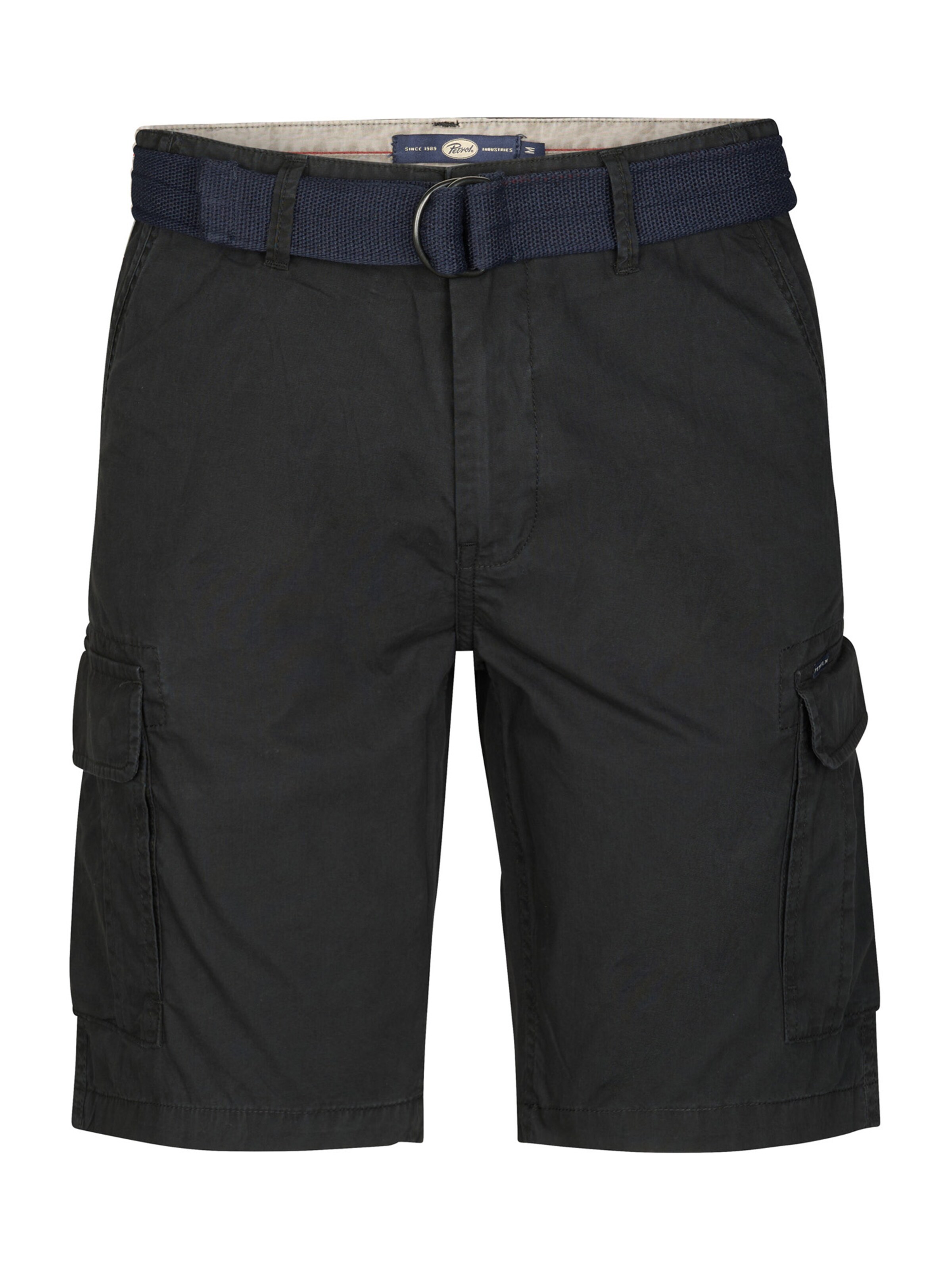 Petrol Industries Cargo trousers in Black: front